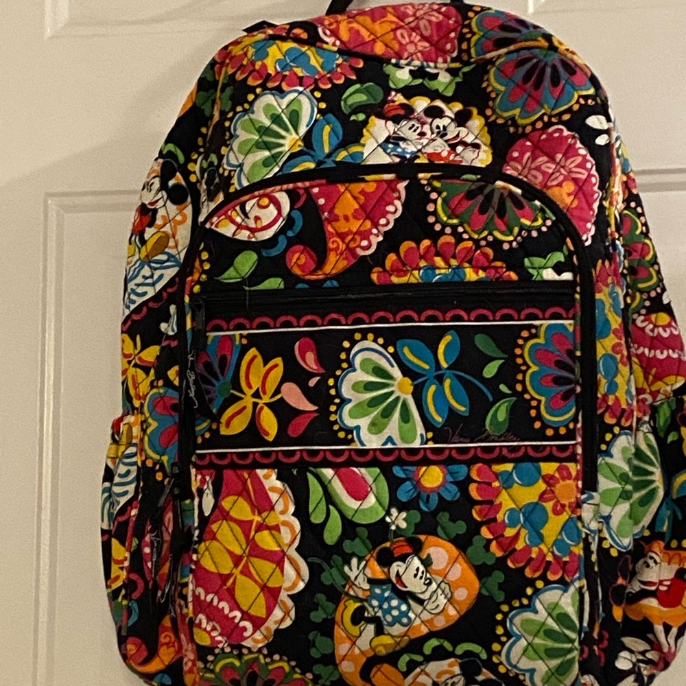 Vera Bradley Disney Midnight with Mickey Campus backpack. EUC. 16”x 14” x 6”
